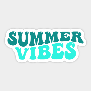 Summer Vibes. Fun Summer, Beach, Sand, Surf Quote. Sticker